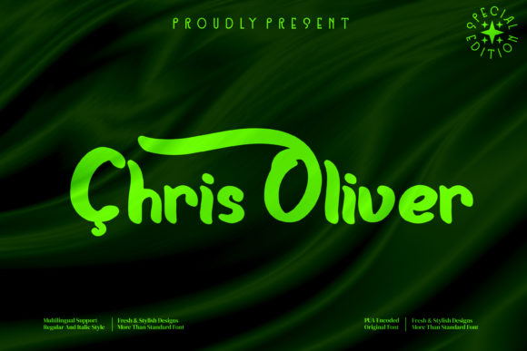 Chris Oliver Font for Handmade and Commercial Projects