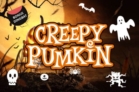 Creepy Pumpkin: A Spooky Display Font for Branding Projects
