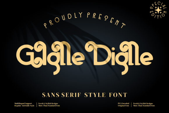 Giglle Diglle Font for Editorial Design