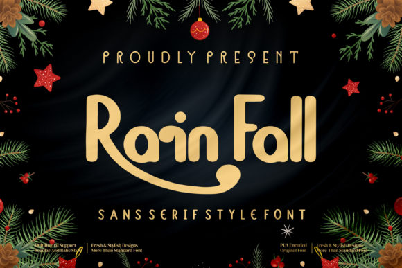 Rain Fall: A Chic Display Font for Editorial Elegance