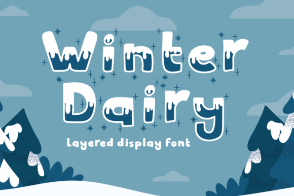 Winter Dairy Font for Seasonal Marketing and Branding